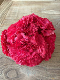 Flor flamenca clavel guinda