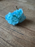 Flor flamenca clavellina turquesa