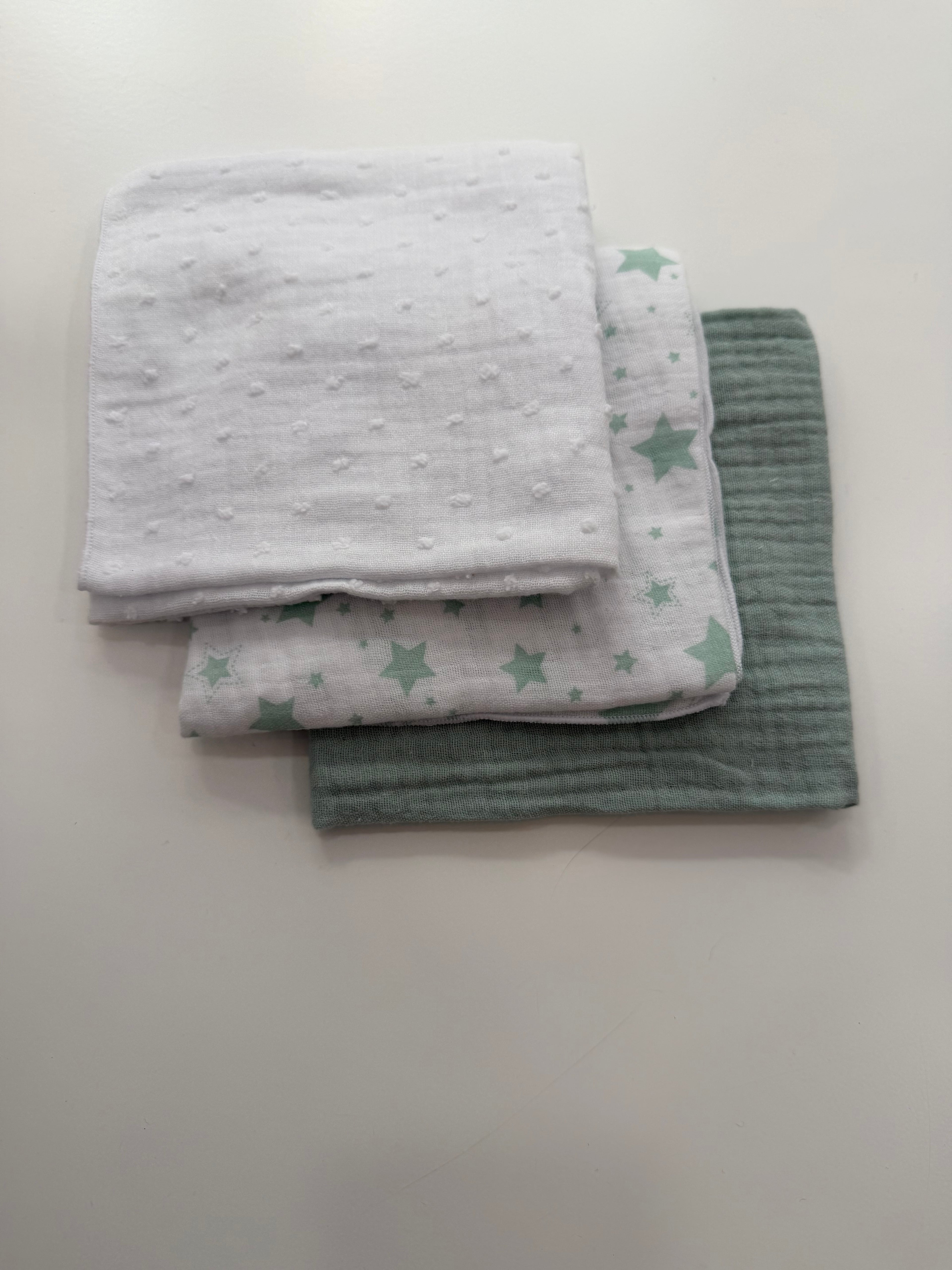 Gasas de algodón  pack 3