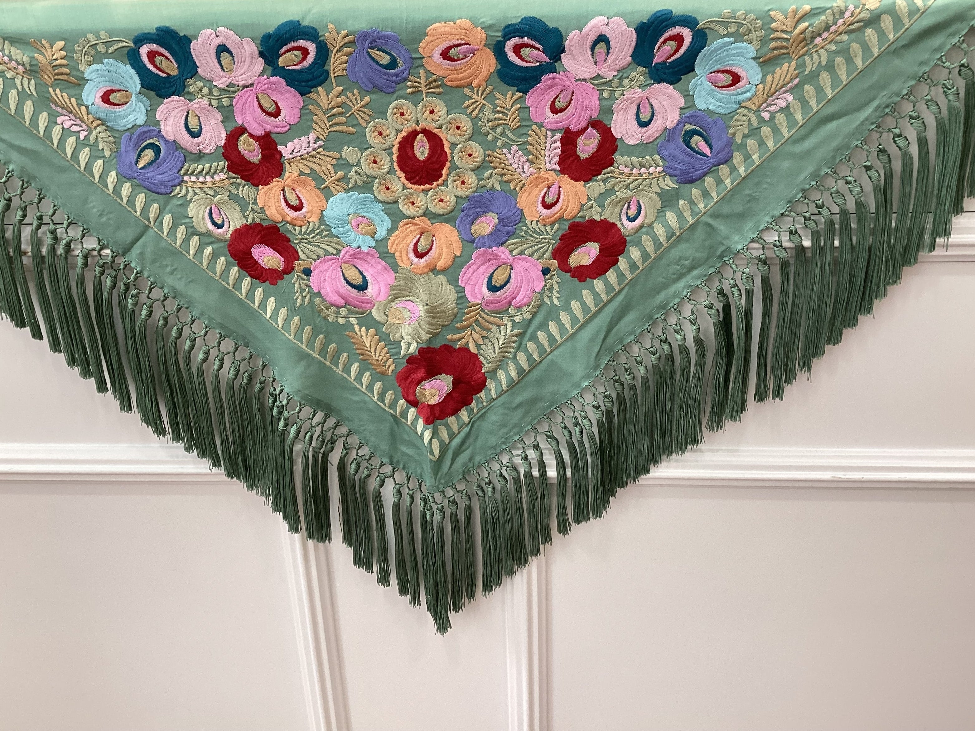 Manton Telma niña verde viejo