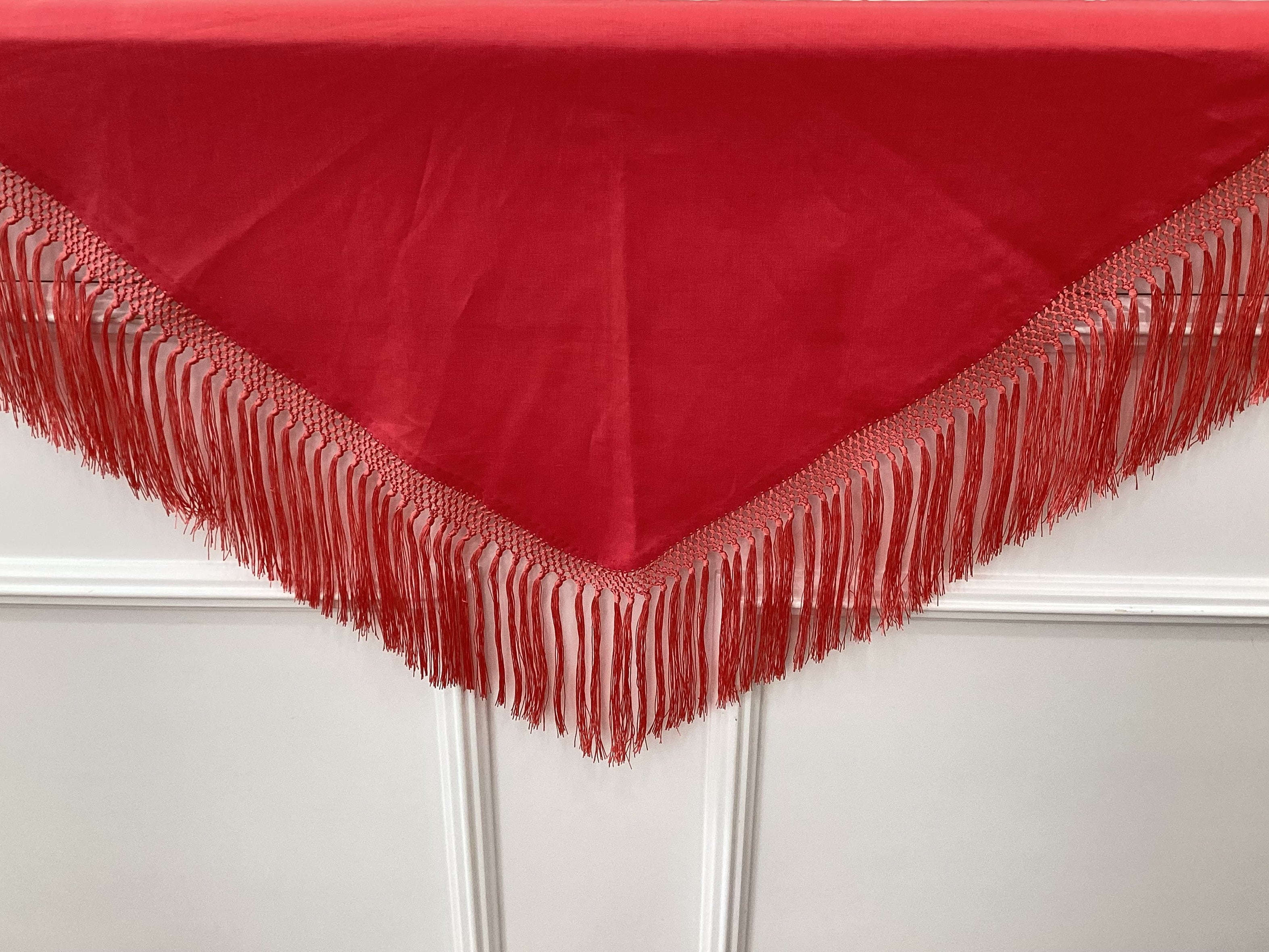 Mantón Lino niña coral