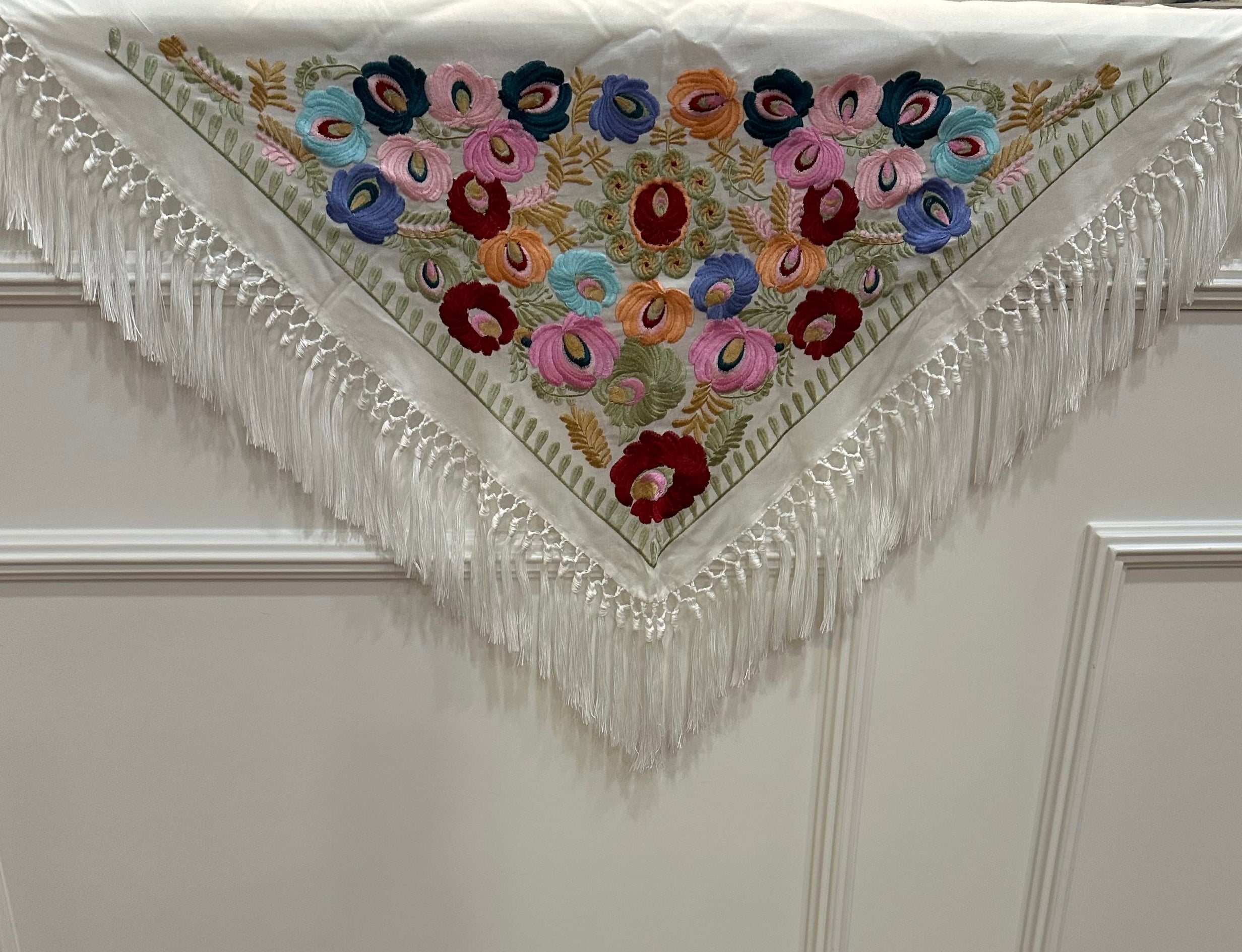 Manton niña Telma blanco