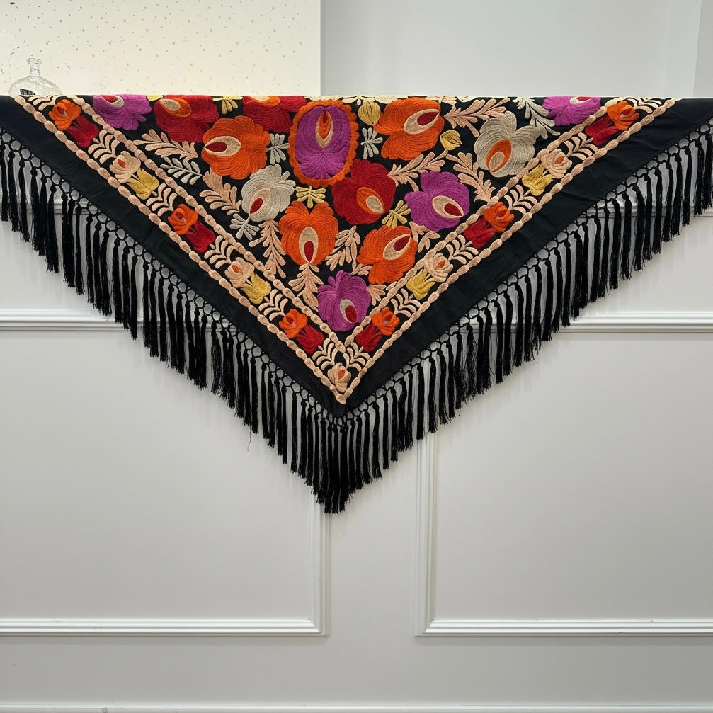 Mantón señora Marta color negro