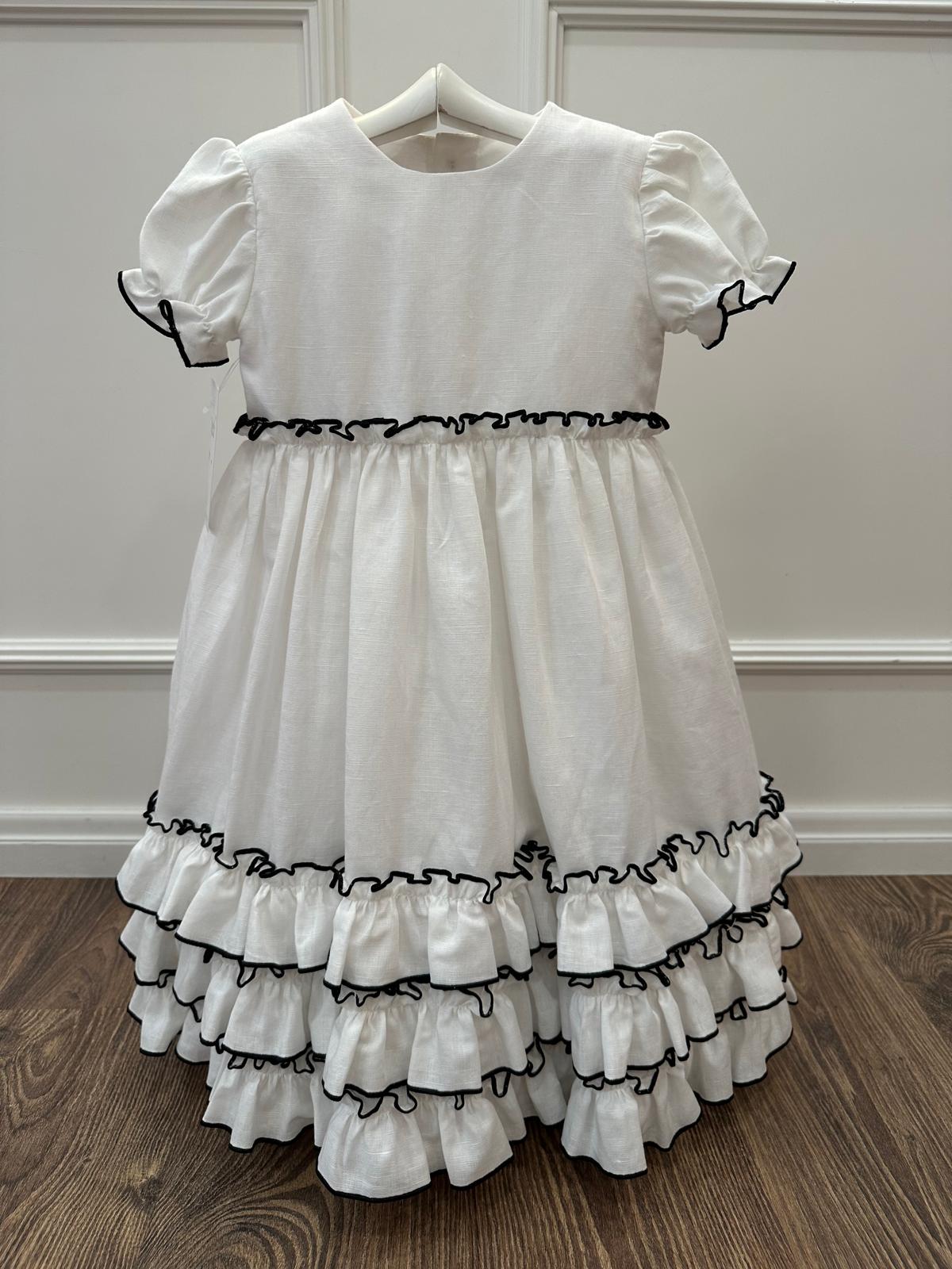 Traje de flamenca lino bebé