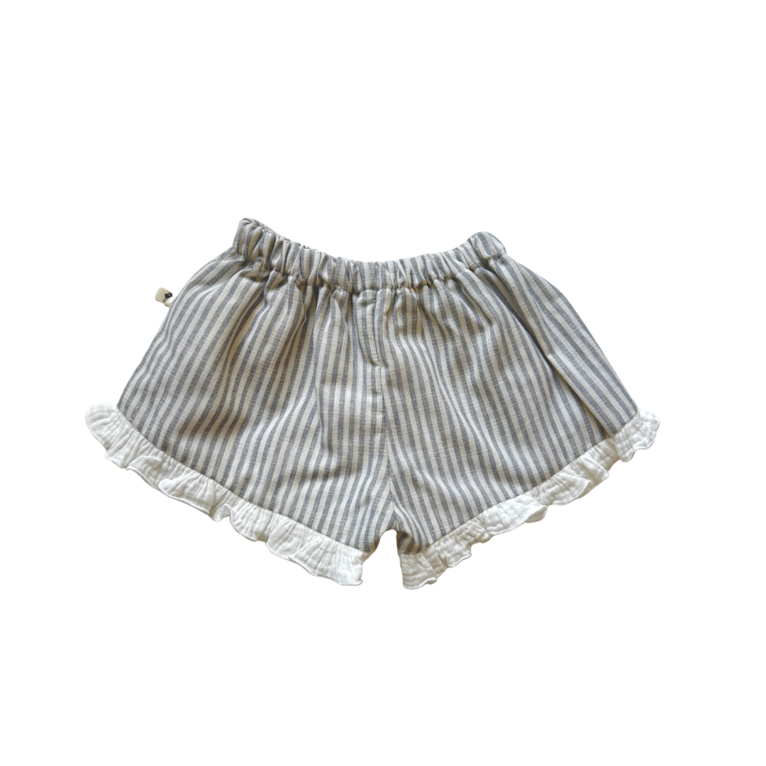 Short lino raya gris